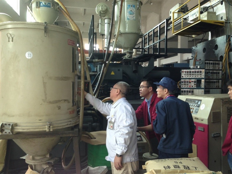 photo: Providing safety guidance during an onsite inspection of a supplier's company overseas